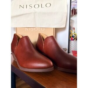 Nisolo Ankle Boot, Auburn Wmn Sz 9, Leather - Brand New Retail $136